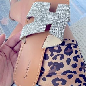 Women’s silver Pierre Dumas sandals - brand new